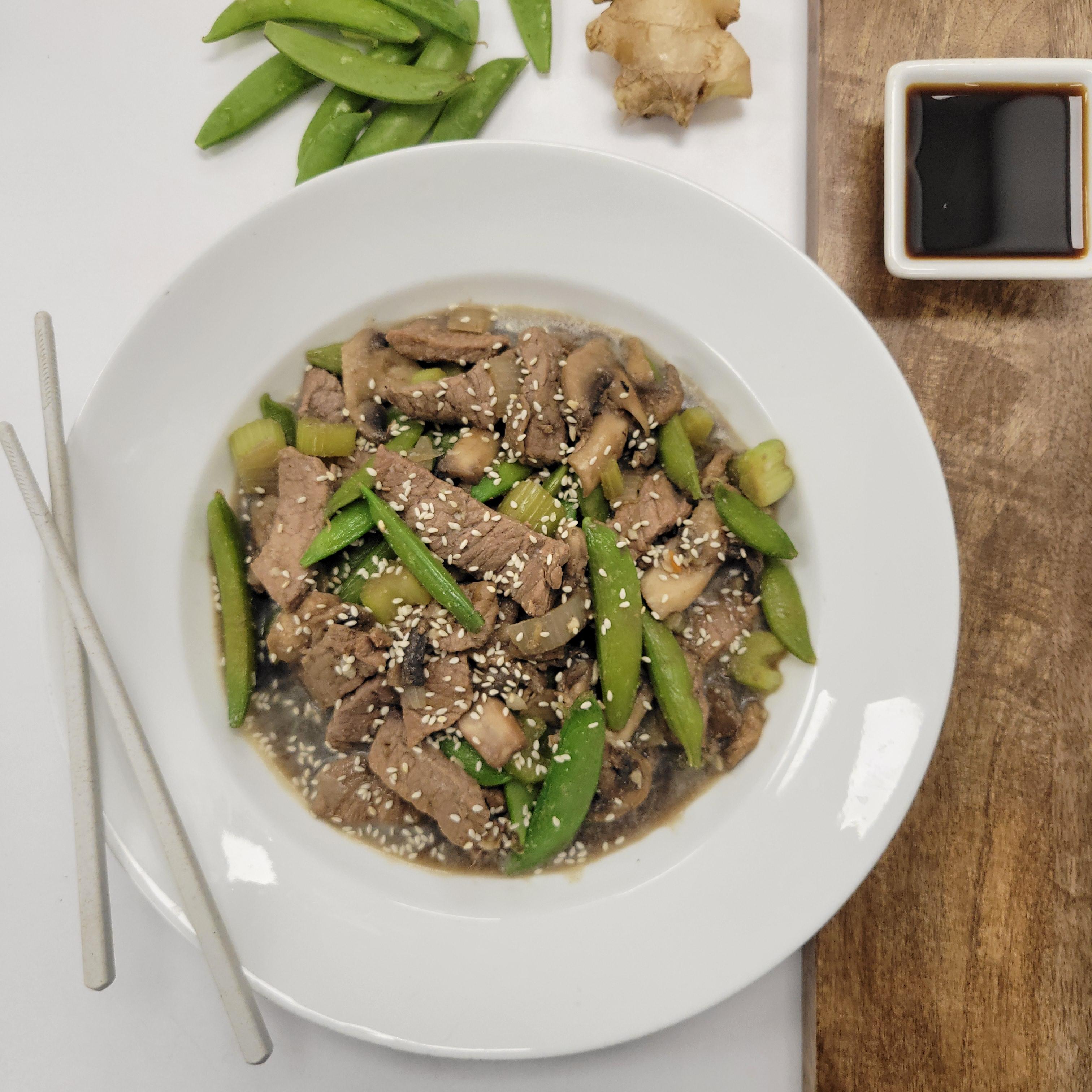 Frozen Meal, Ginger Beef Stir-fry