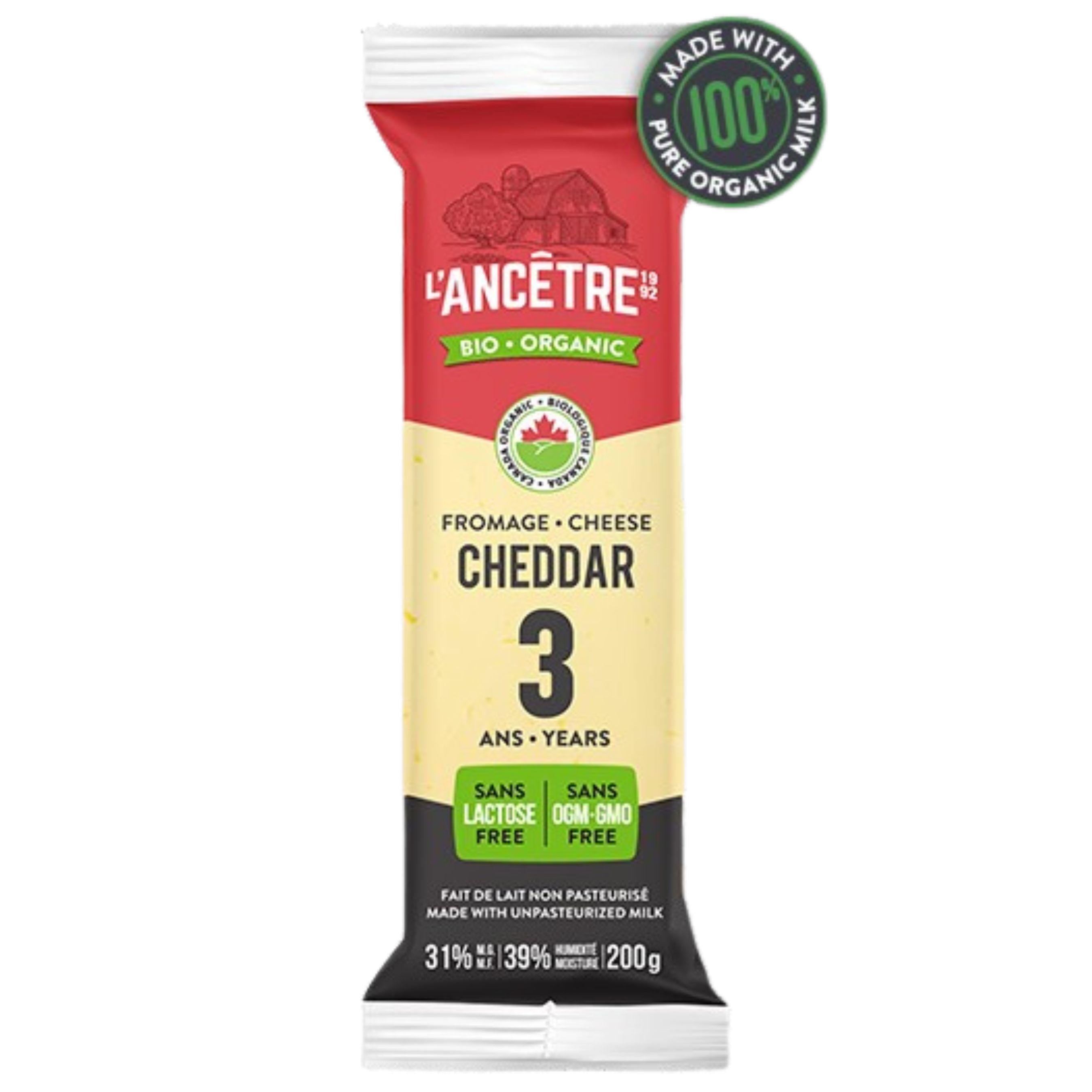 Cheese, Cheddar 3 Year, Organic