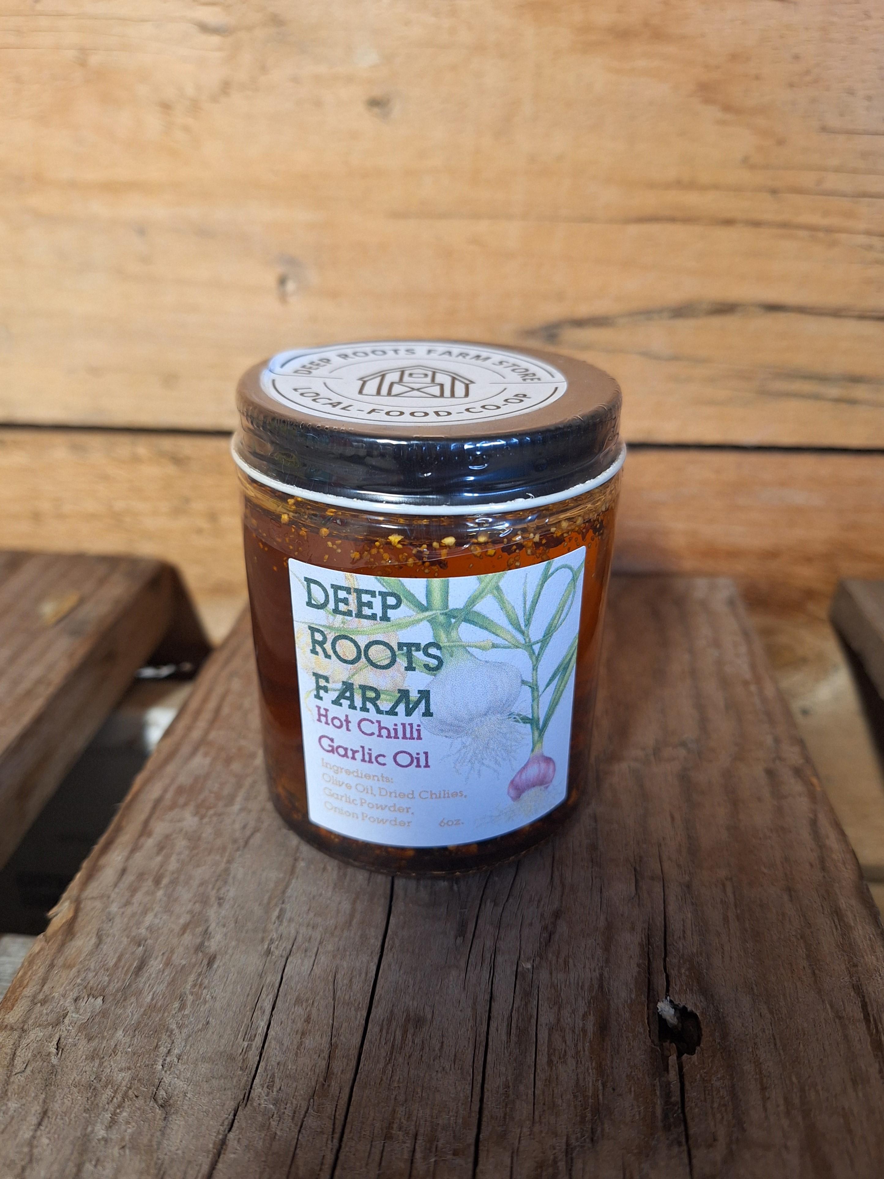 Chili Oil, Hot Garlic — Deep Roots Farm