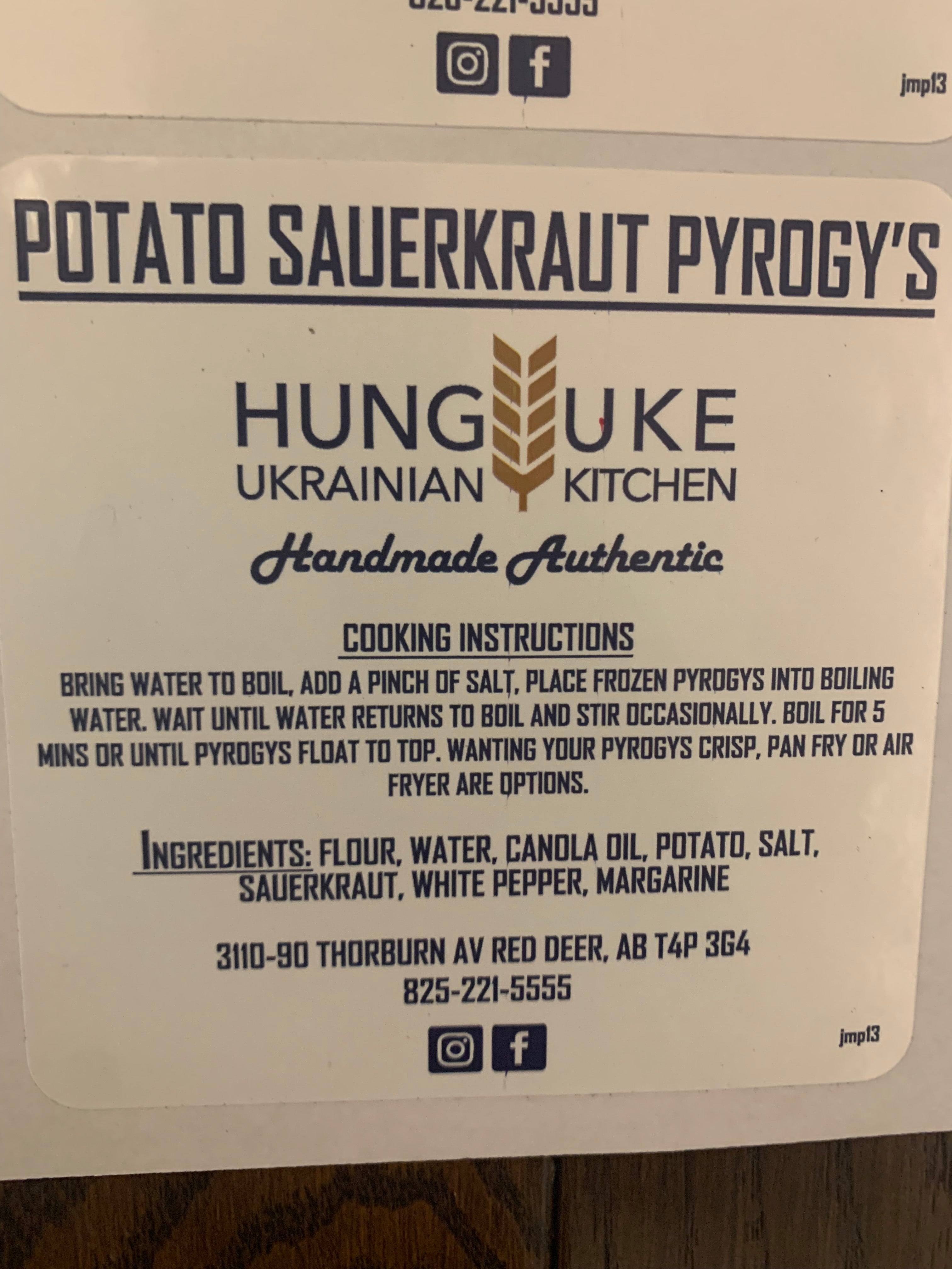 Pyrogy, Sauerkraut