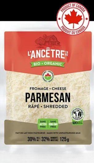 Cheese, Grated Parmesan, Organic