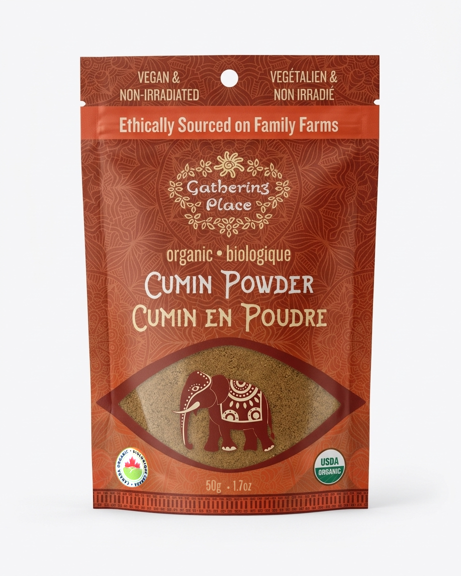 Gathering Place organic cumin powder, 50 g pouch