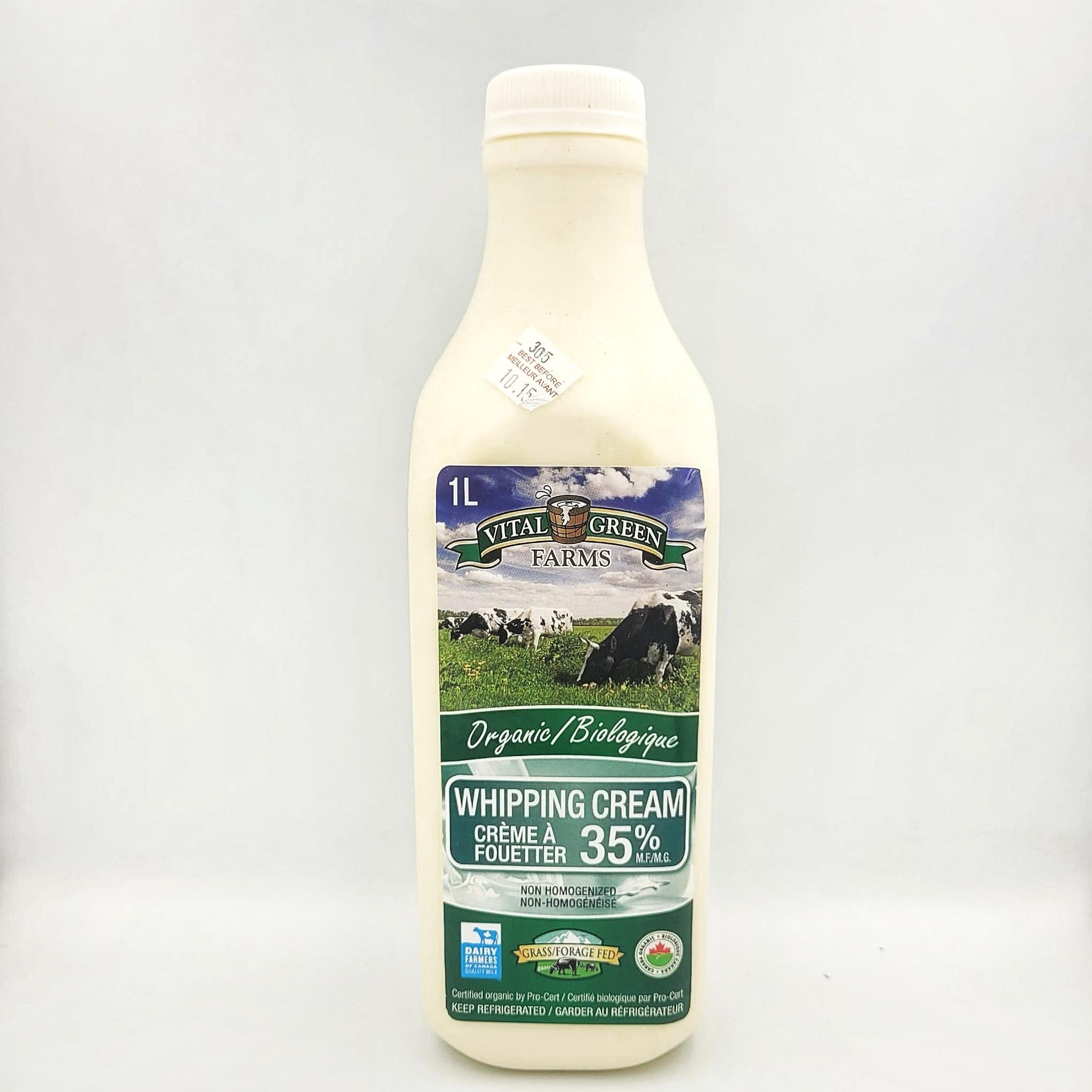 Cream, 35% Whipping, Organic