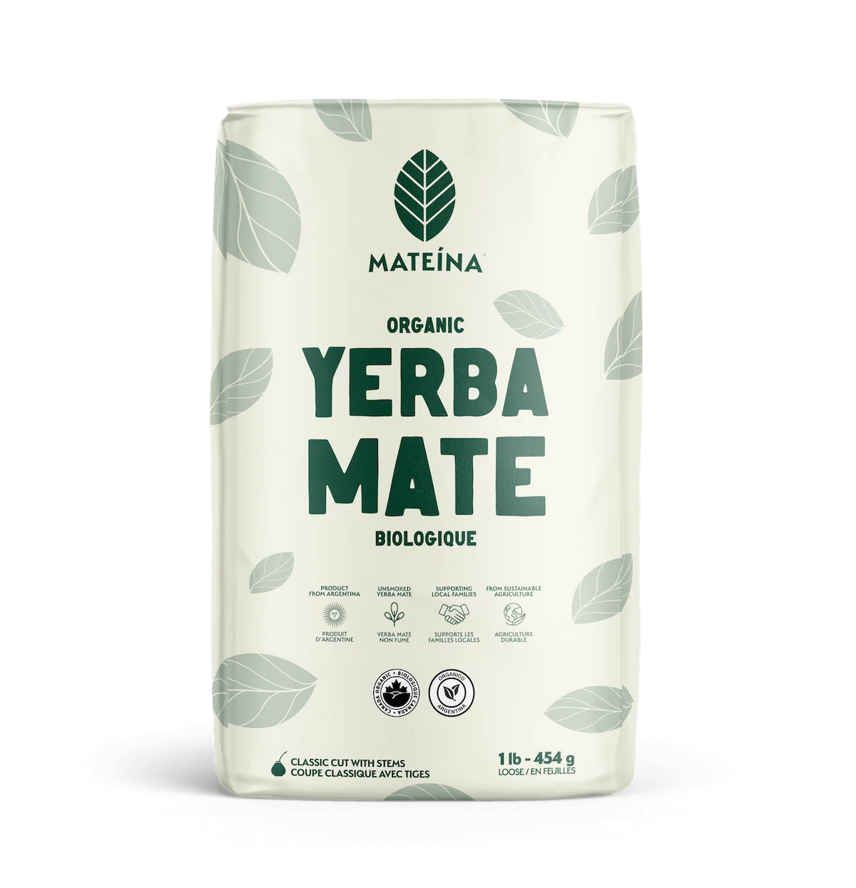 Mateína organic loose leaf yerba mate, 454 g bag