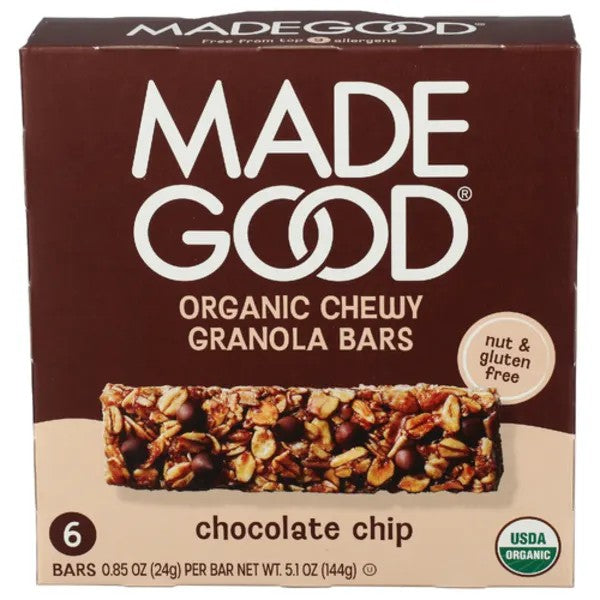Granola Bars, Chocolate Chip, Organic