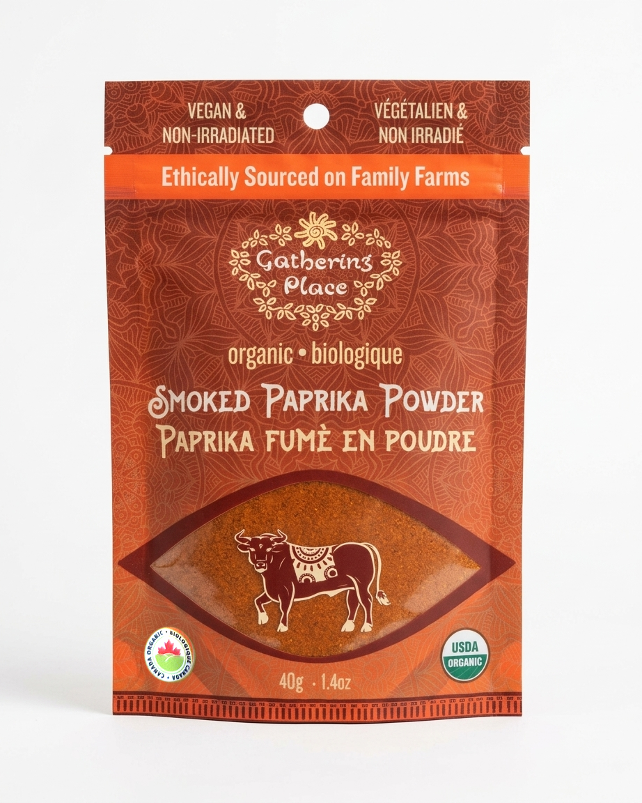 Gathering Place organic smoked paprika powder, 40 g pouch