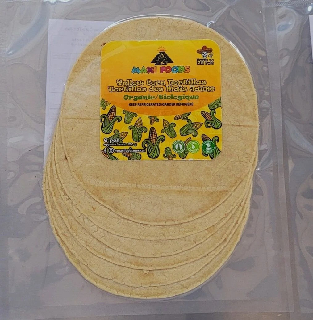 Tortilla, 5.5", Yellow Corn, Organic